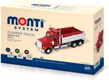 Bouwset Monti System MS 44 Dumper Truck Western Star 1:48 in doos 22x15x6 cm