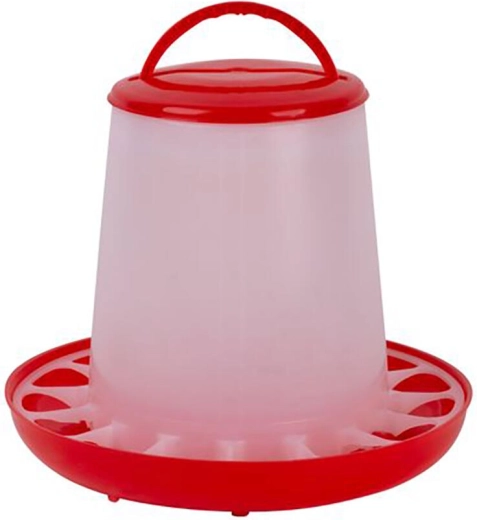 Voederbak voor pluimvee 1,5 kg van kunststof met ophangmogelijkheid