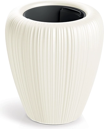 Pot de fleurs OROBO 29 cm chocolat blanc