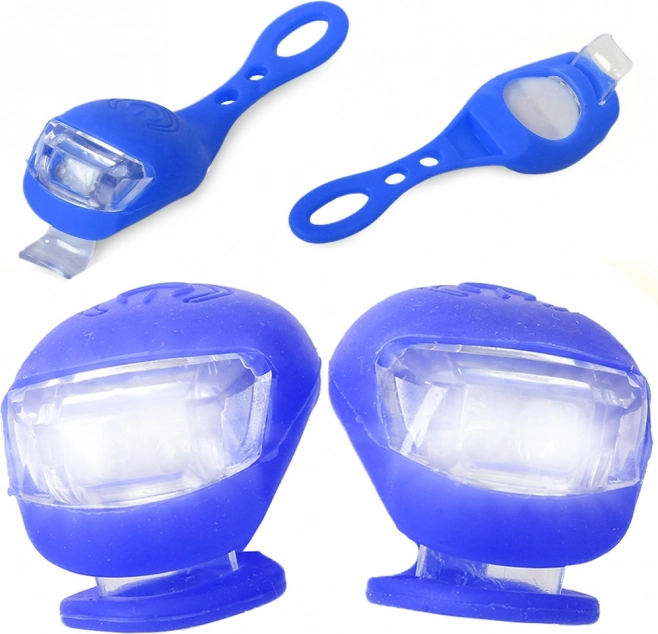 Siliconen LED-fietslichten, waterdicht, 2 stuks
