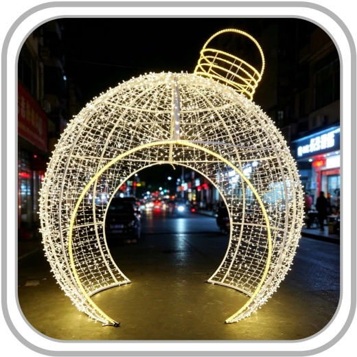 Kerst 3D-decoratie - lichtbol 4 m, 3420 LED, warm wit + koel wit flash