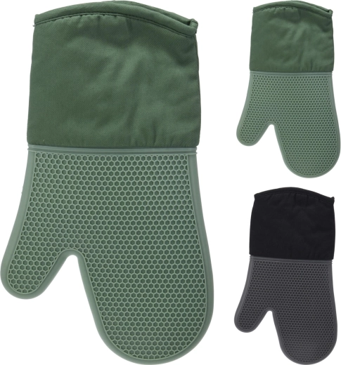 Kitchen oven mitt with silicone – mix of colors
