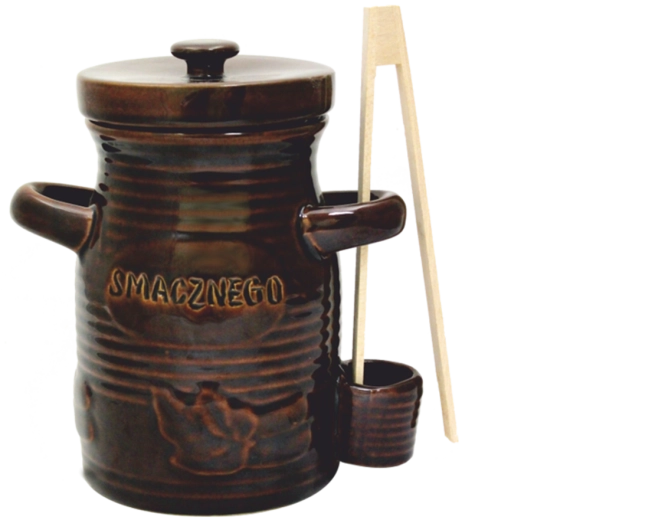 Keramische fermentatiepot 1,5 l met deksel en tang