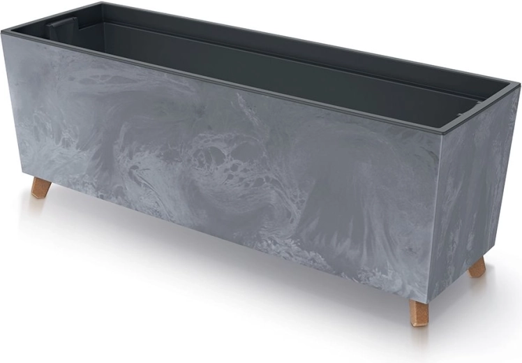 Bloembak URBI CASE betoneffect 77 cm, marengo