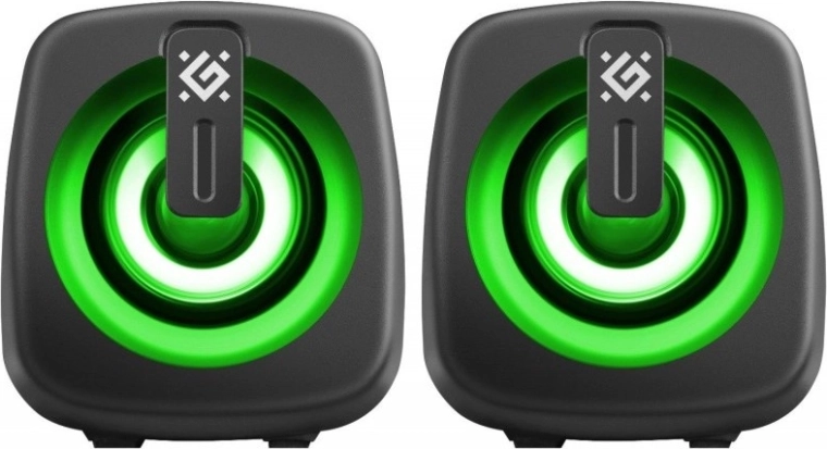 Computer Speakers 2.0 with LED, USB Powered, 6 W – Black