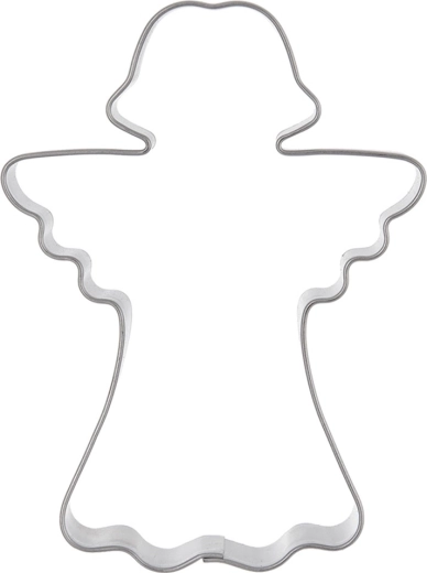 Emporte-pièce en inox ange 8 cm