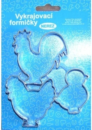 Easter Set of Stainless Steel Cookie Cutters – Hen, Chick and Rooster