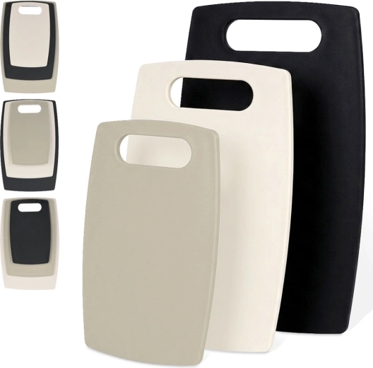 Set of plastic cutting boards, 3 pcs with handle (24 × 15, 29.5 × 19.5 and 35 × 22 cm)