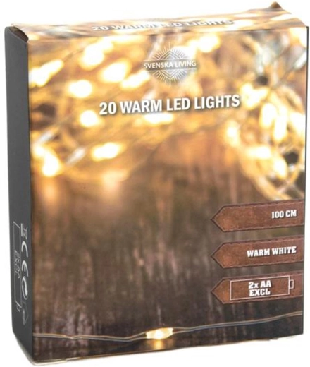 Lichtsnoer met 20 LED's, 100 cm