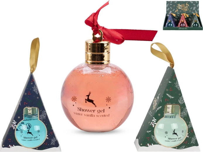 Kerstcadeauset met douchegel 100 ml – kerstboomhanger