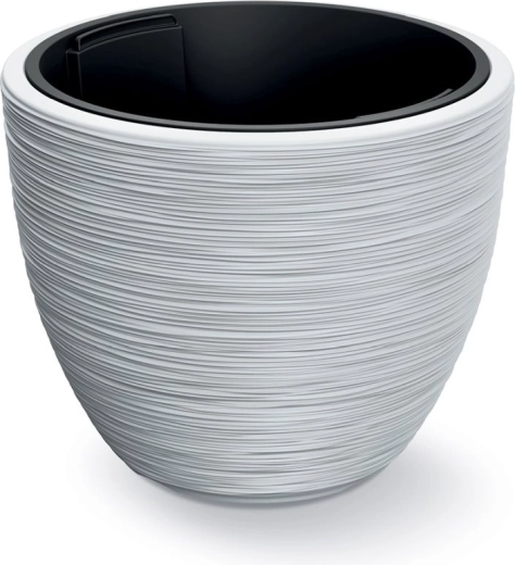 Cache-pot avec insert 39 cm blanc FURU