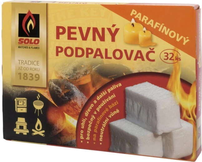 Vaste paraffine-aanmaakblokjes SOLO, 32 stuks