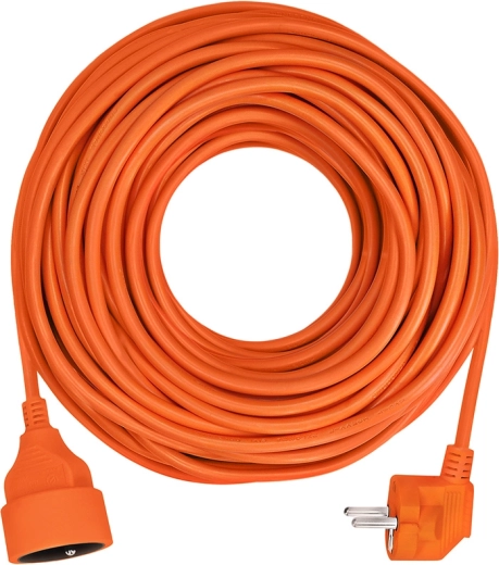 Solight verlengkabel met koppeling, 1 stopcontact, 30 m, oranje