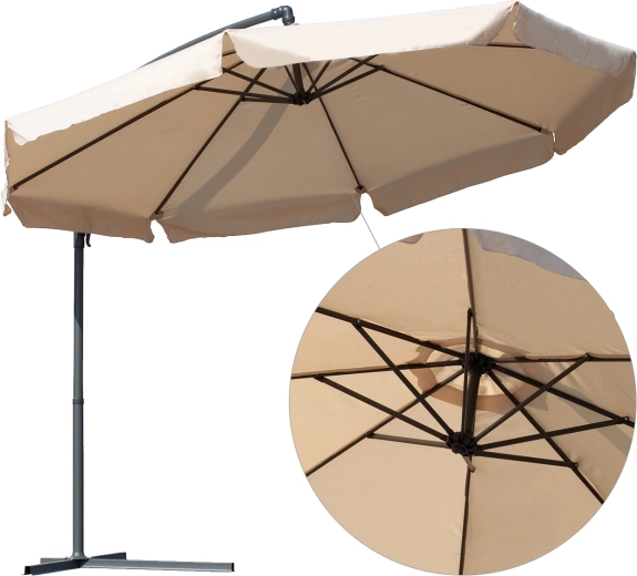 AURA rectangular garden shade sail 3 × 4 m, beige