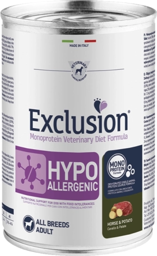 Exclusion Hypoallergenic hondenvoer in blik paard en aardappel 200 g