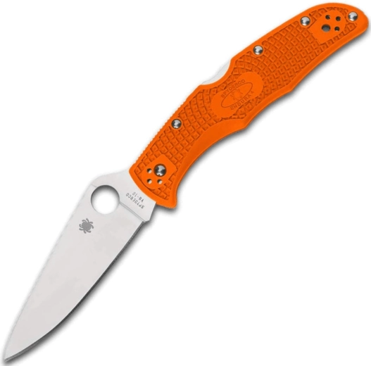 Spyderco Endura 4 Flat Ground orange pocket knife 9.5 cm