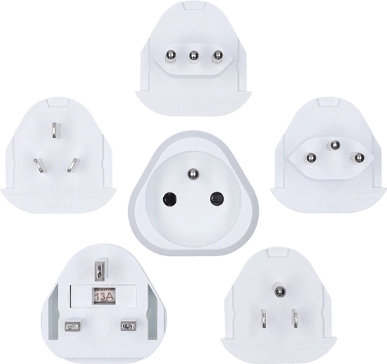Adaptateur de voyage universel Solight avec mise à la terre - 1 pièce