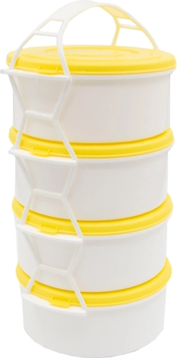 Porte-repas 4x1 l – boîte alimentaire plastique à plusieurs étages