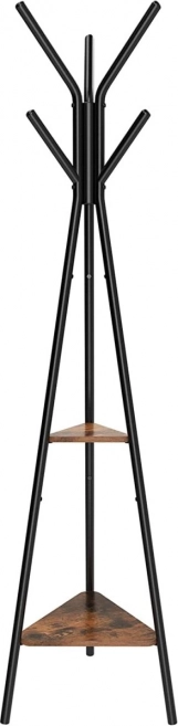 Portemanteau sur pied en bois LOFT avec étagères
