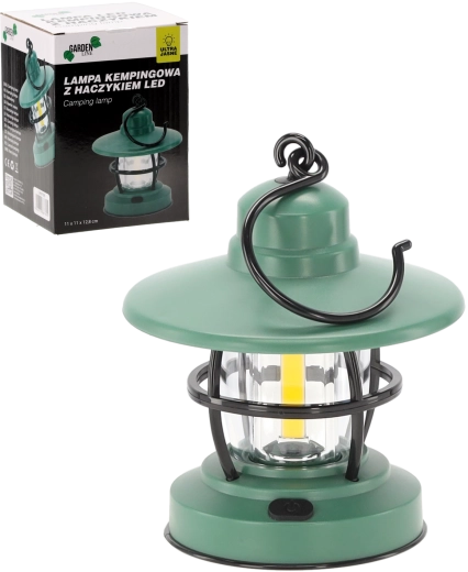 Camping LED lantern with hook 11 × 11 × 12.8 cm