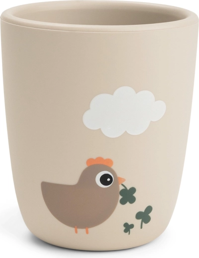 Done by Deer mini gobelet en silicone Tiny farm sable