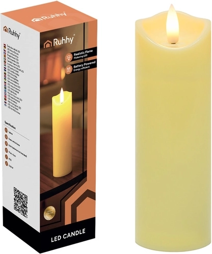 Bougie LED (insert pour lanterne funéraire) Ruhhy 17 × 5 cm - 1 pièce