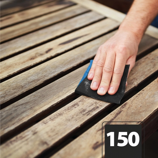 Toile abrasive grain 150 bleue 230 × 280 mm, 5 pièces