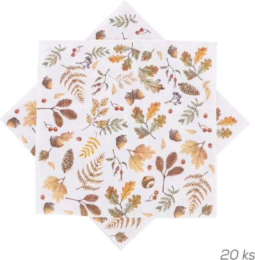Papier-Servietten Herbst 33 × 33 cm (20 Stk.)