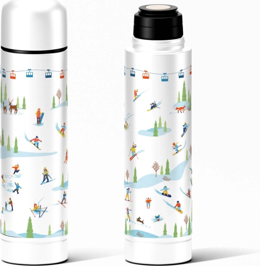 Thermoskanne mit Skifahrer-Motiv 0,5 l
