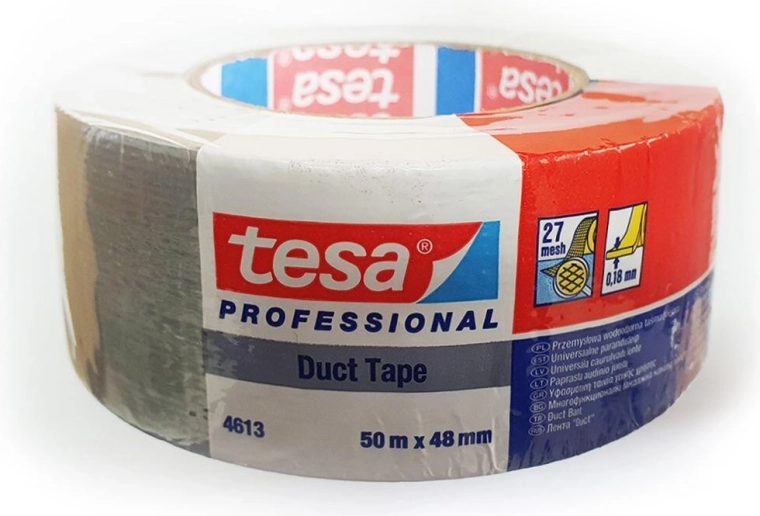 Universele textieltape 48 mm × 50 m zilver Tesa
