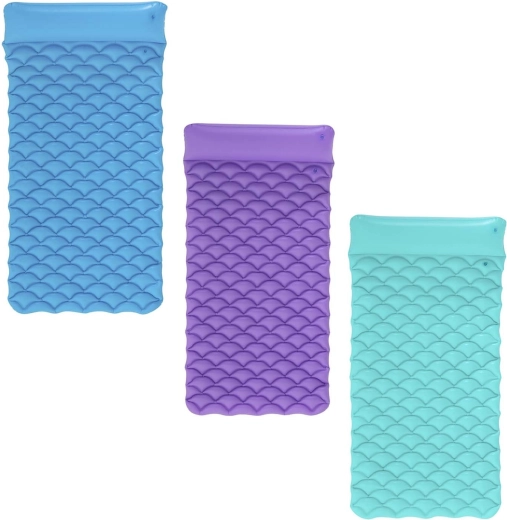 Matelas de plage gonflable avec hublot 213 × 86 cm – turquoise