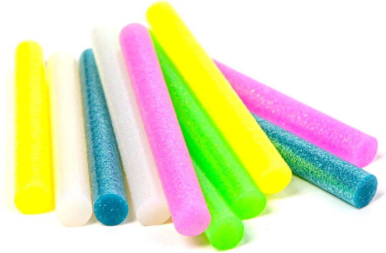 Bâtons de colle thermofusible fluorescents 11 × 100 mm, 10 pièces