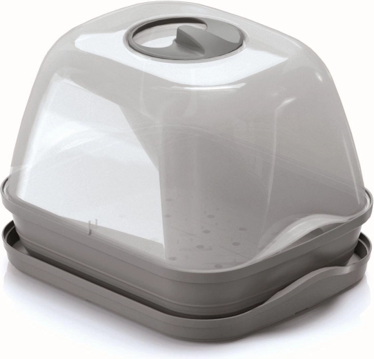 Seed tray with lid 25.7 × 19.6 × 18.5 cm, gray