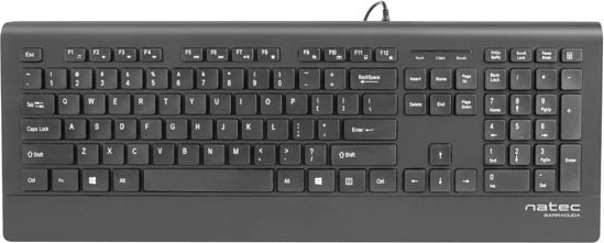 Keyboard Natec Barracuda Slim Black USB