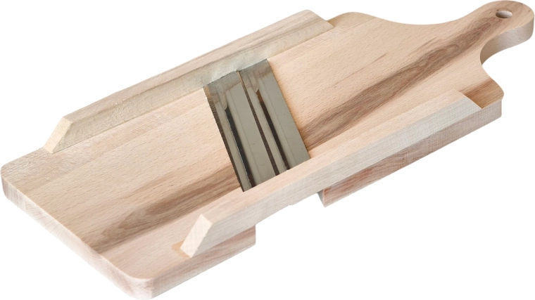 Houten zuurkoolrasp 41 × 16 cm met twee messen