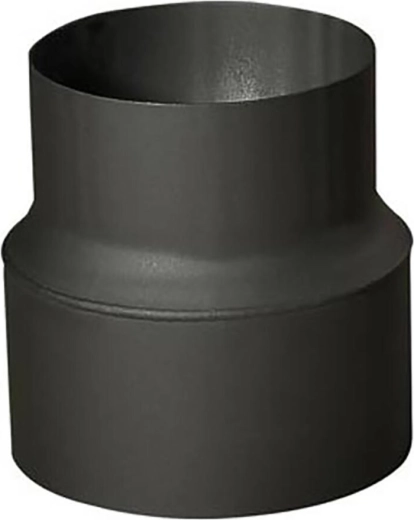 Réduction de tuyau de fumée 200/180 mm, longueur 160 mm, épaisseur 1,5 mm, noire