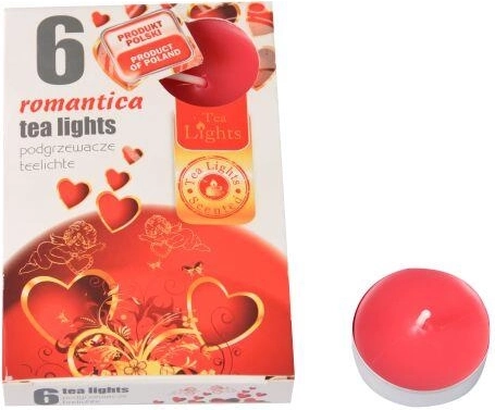 Scented Tealight Candles Romance, 6 pcs