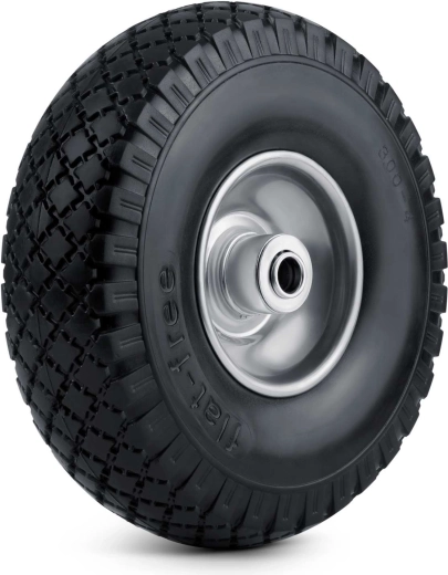 Luchtbandloos wiel voor kruiwagen 3.00-4 zwart/zilver HUMBERG