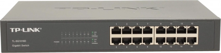 Gigabit switch 16× RJ45, desktop, L2