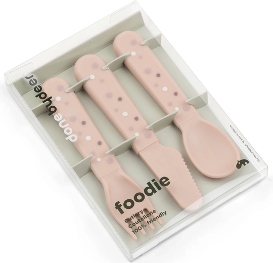 Done by Deer set de couverts Foodie Happy dots rose