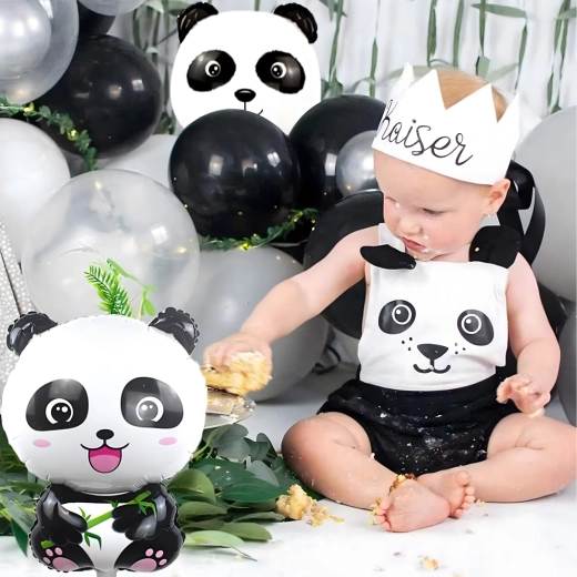 Panda Birthday Balloon Set, Animal Party, 5 pcs