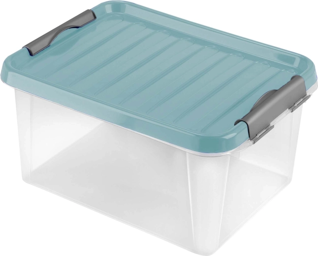 Kunststoff-Aufbewahrungsbox mit Deckel Heidrun Clip 14 l