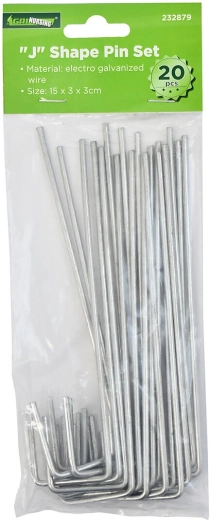 Bevestigingsanker J verzinkt 15 × 3 × 3 cm (20 stuks)