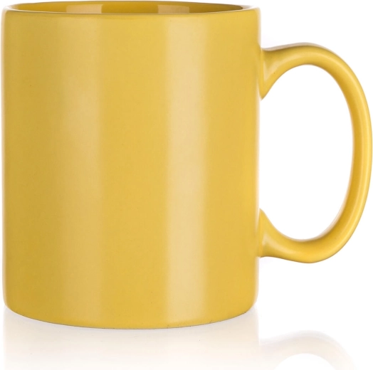 Ceramic mug 350 ml matte yellow