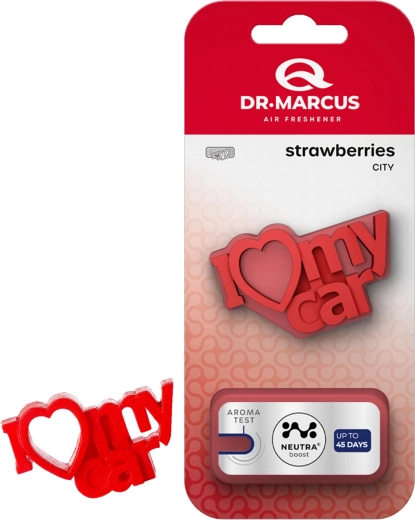 Dr. Marcus City I Love My Car aardbeien – luchtverfrisser voor in de auto