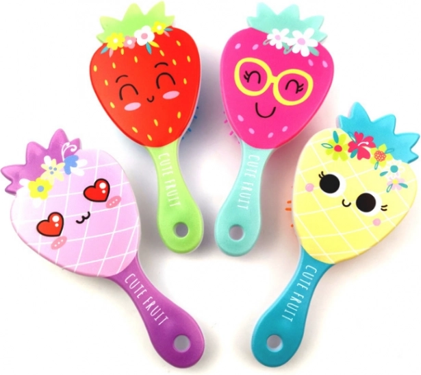 Kinderhaarbürste mit blauem Griff