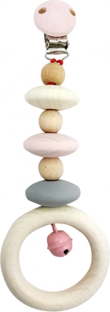 Clip pour poussette rose