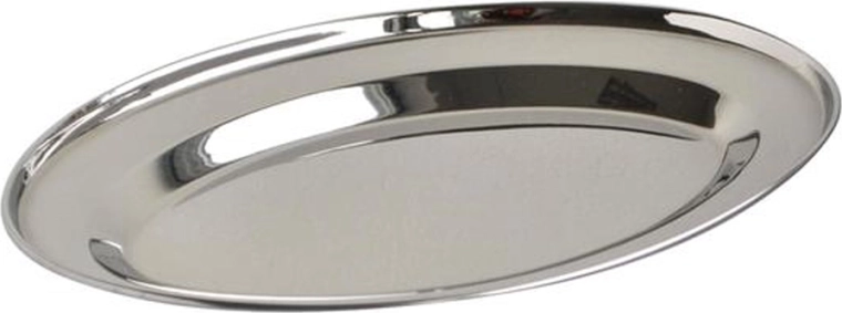 Ovales Edelstahltablett 20 cm