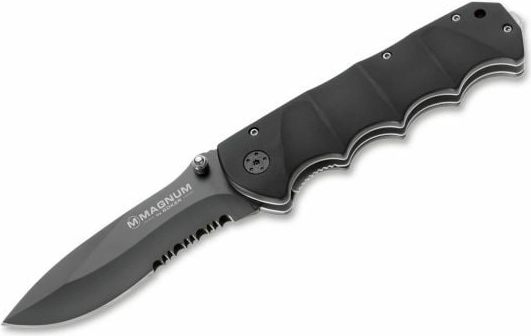 Magnum Black Spear pocket tactical knife 10 cm, black, aluminum handle