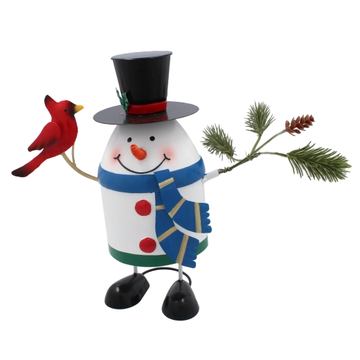 Metall-Weihnachtsschneemann 14 × 12 × 20 cm